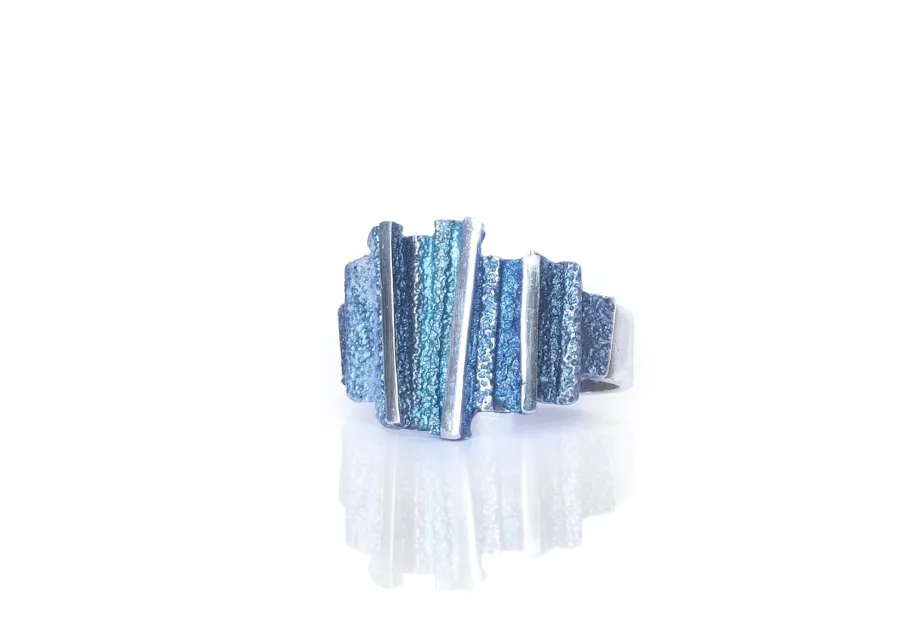 Anillo Dana azul pequeño