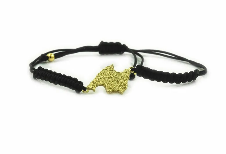 Mallorca map bracelet small macramé texture