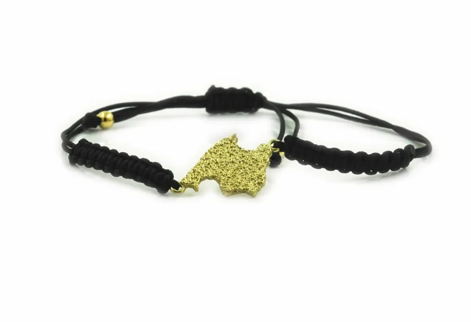 Mallorca map bracelet small macramé texture