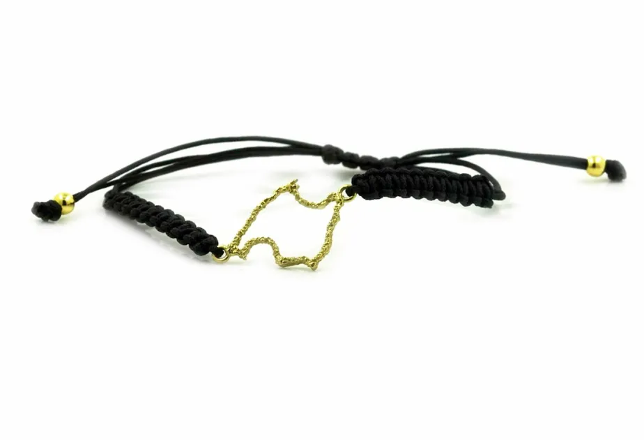 Pulsera de macramé Mallorca, oro