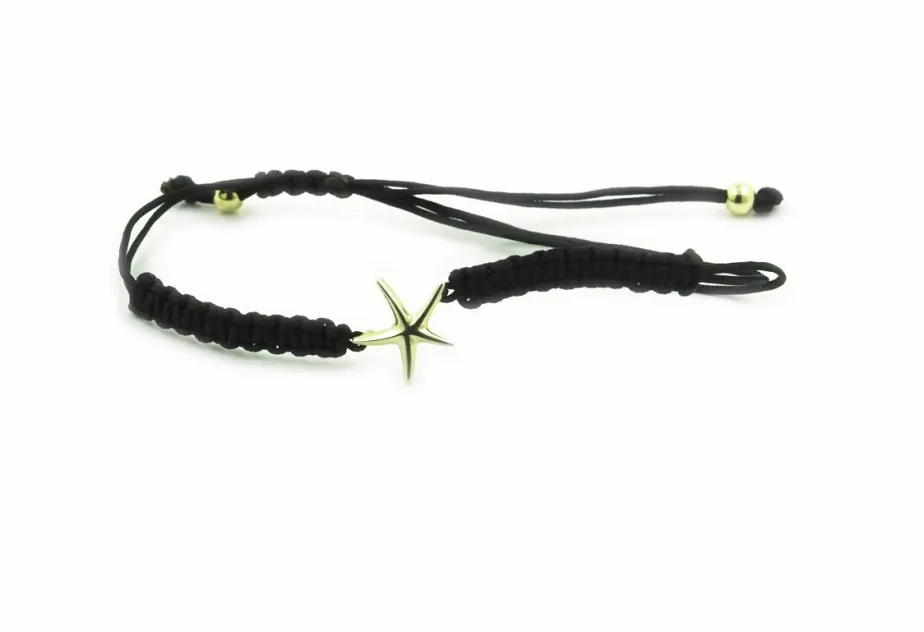 Small macrame starfish bracelet