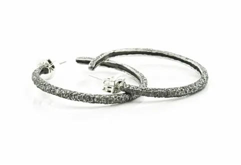 Desert big half-round earring