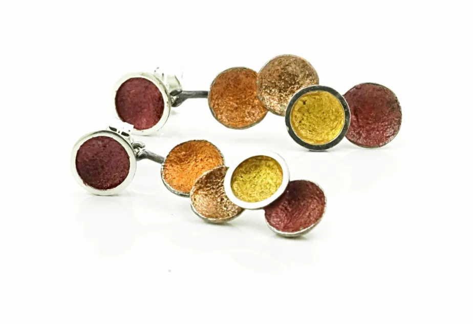 Pendientes Singular 2 piezas 5R grande ocre