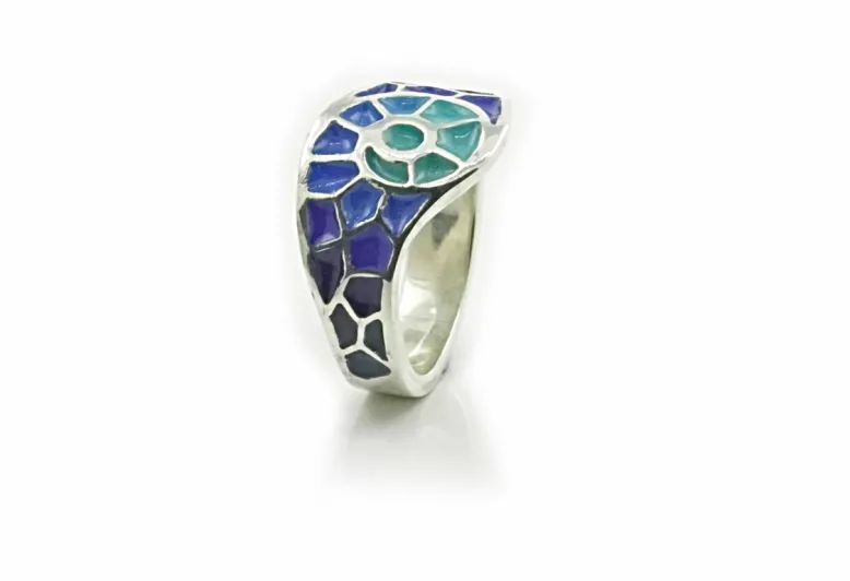 Anillo G gaudí azul