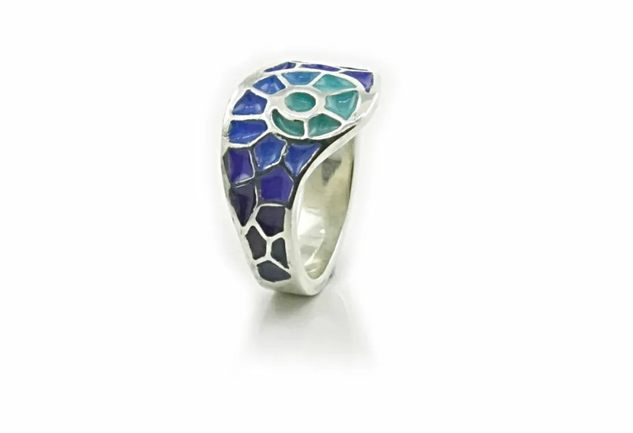 Anillo G gaudí azul