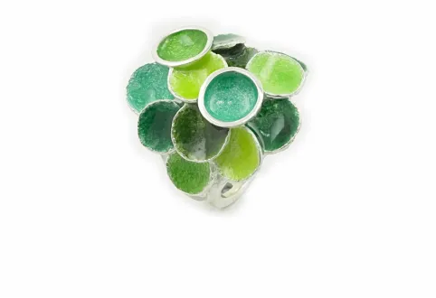 Anillo Singular multi redonda verde
