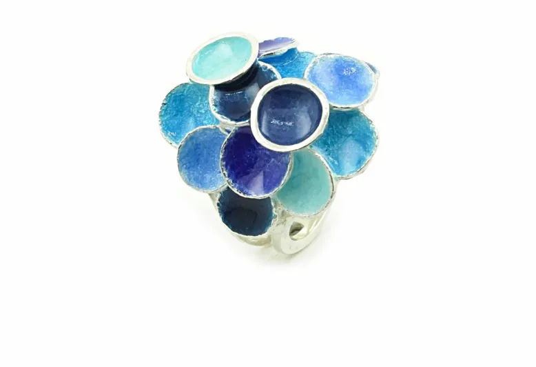 Anell Singular multi rodona blau