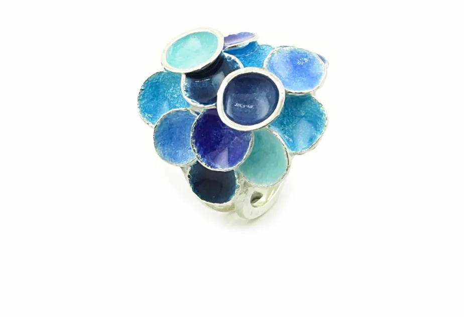 Anell Singular multi rodona blau