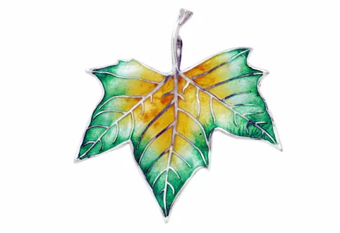 Broche de Hoja de Plátano Verde