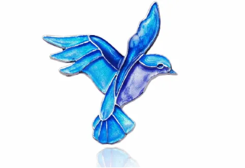 Broche de Colgante de Colibrí Azul