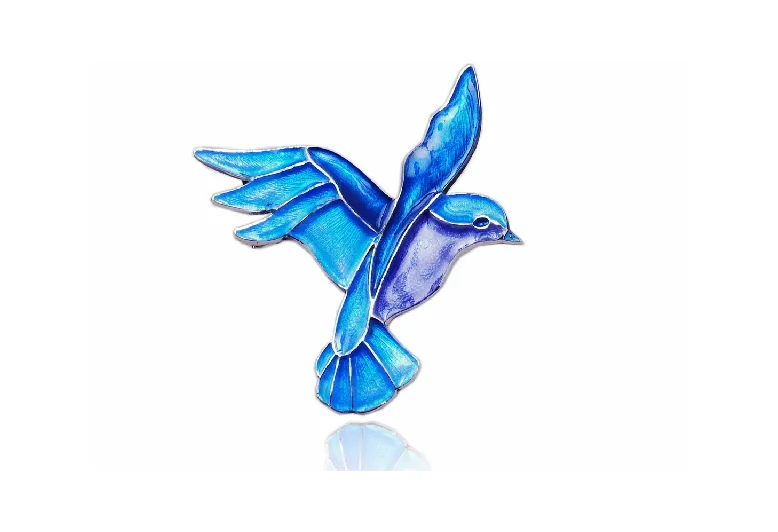 Broche de Colgante de Colibrí Azul