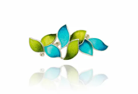 Broche Grande Amil Verde-Turquesa