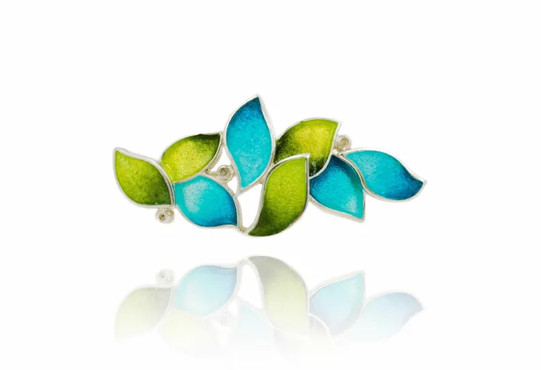 Large Green-Turquoise Amil Brooch
