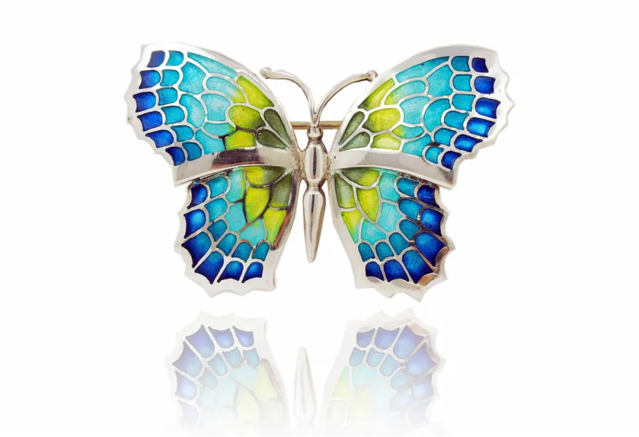 Broche Grande de Mariposa Fly Verde
