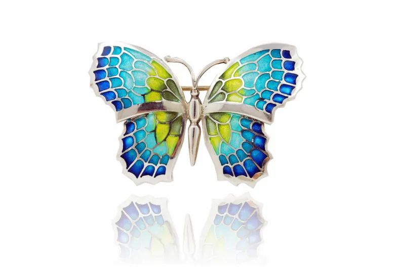 Broche Mediano de Mariposa Fly Verde