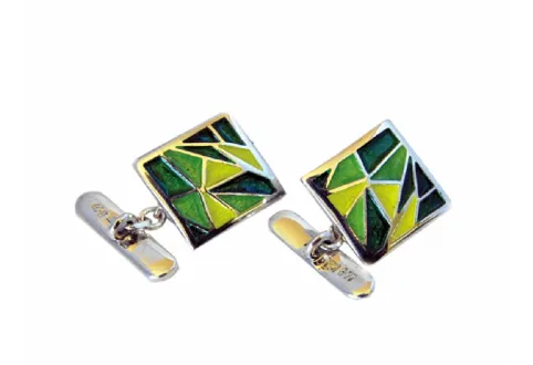 Green Square Gaudí Cufflinks