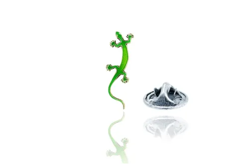 Alfiler de Lagarto Cómico Verde