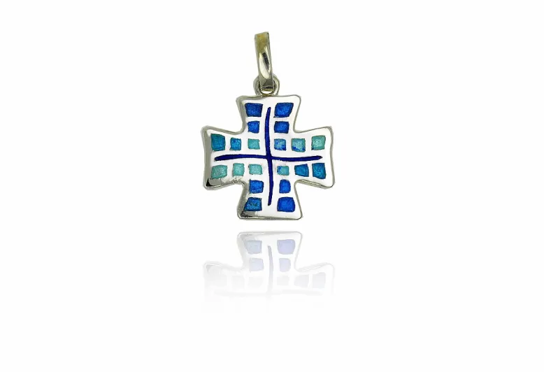 Blue Greek Cross 'Gaudí'