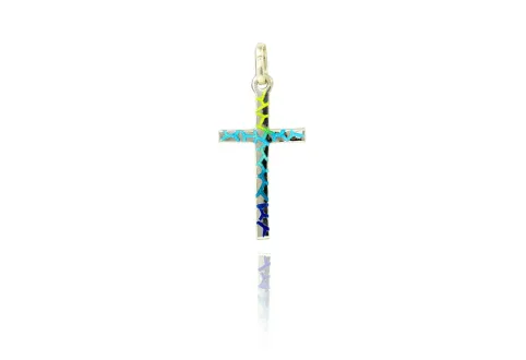 Cruz de Mosaico Hundida Colorida