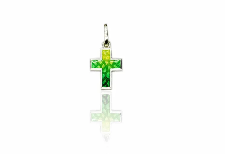 Grünes Mosaik-Lünettenkreuz