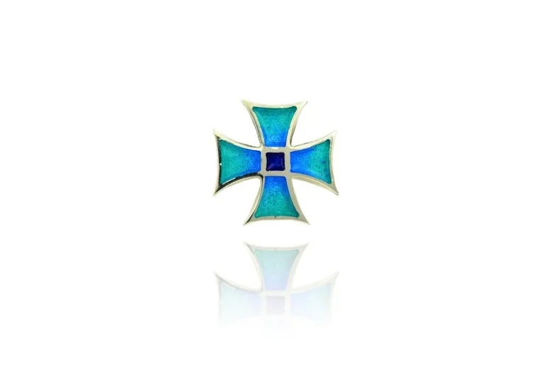 Blaues griechisches Kreuz