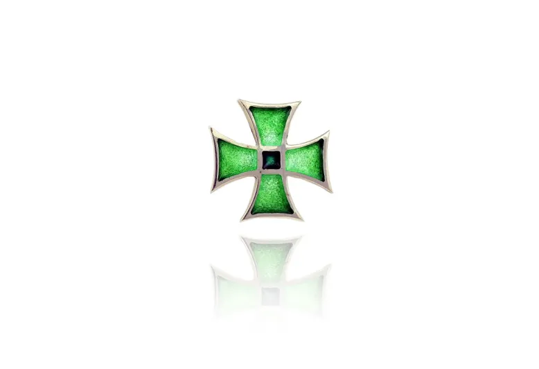 Grünes griechisches Kreuz