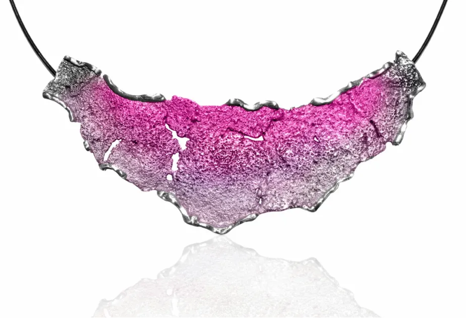 Großer rosa-Boreal Anhänger Collier Intenzza