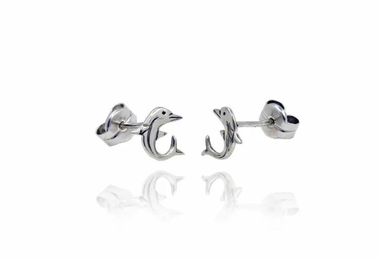 Small dolphin earrings
