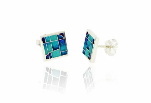 Turquoise Window Earrings