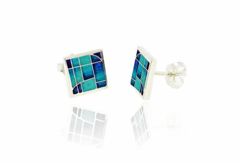 Turquoise Window Earrings