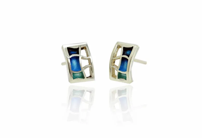 Pendientes pedrera azules