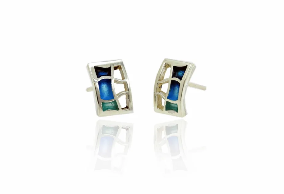 Pendientes pedrera azules