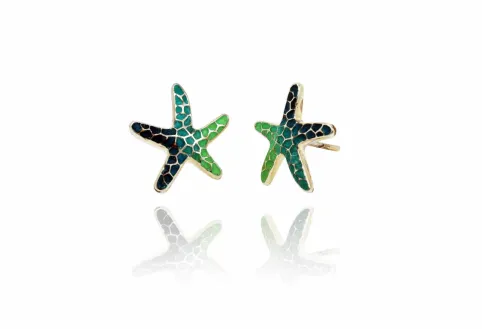 Arracades Estrella de Mar verd trencadis