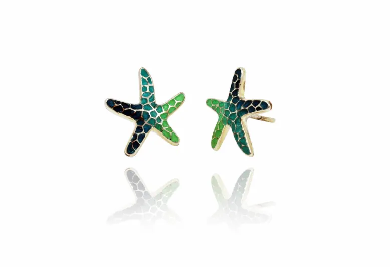 Arracades Estrella de Mar verd trencadis