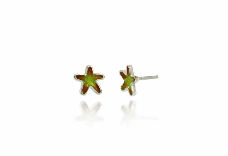 Pendientes Estrella de Mar pequeños ocre