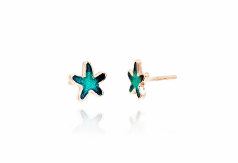 Arracades Estrella de Mar mitja turquesa