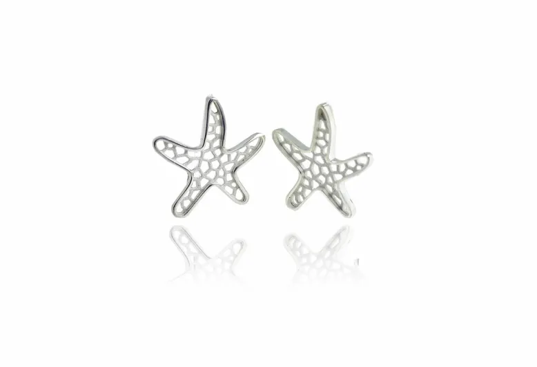 Medium Openwork Starfish Earrings