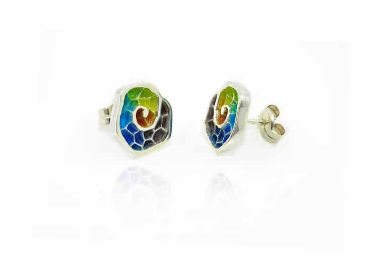 Pendientes cargolis grande colorines