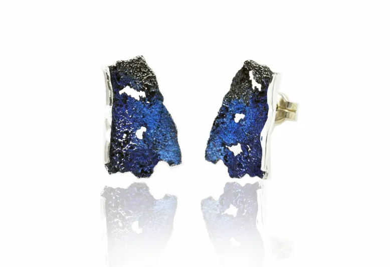 Pendientes Intenzza Azul Eléctrico Medianos