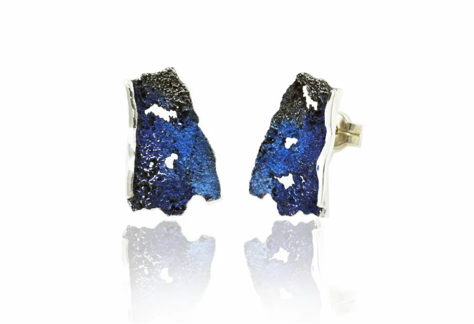 Pendientes Intenzza Azul Eléctrico Medianos