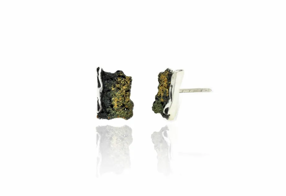 Pendientes Intenzza Verde Liquen Pequeños