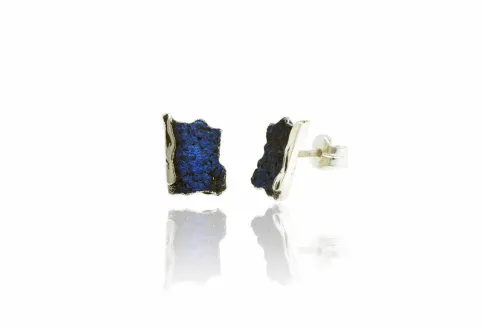 Small electric-blue Intenzza earrings
