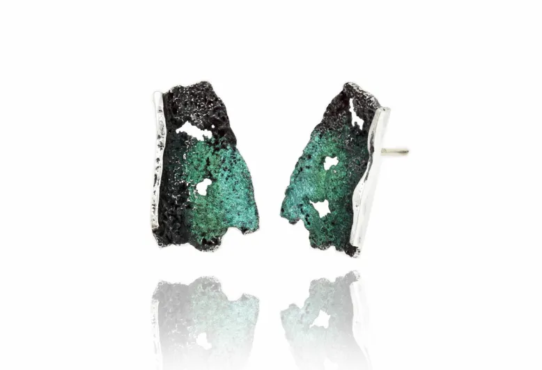 Pendientes Intenzza Verde Esmeralda Medianos