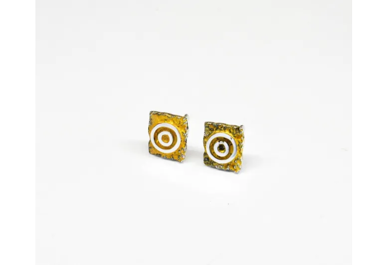 Arracades textura miró espiral petites grogues