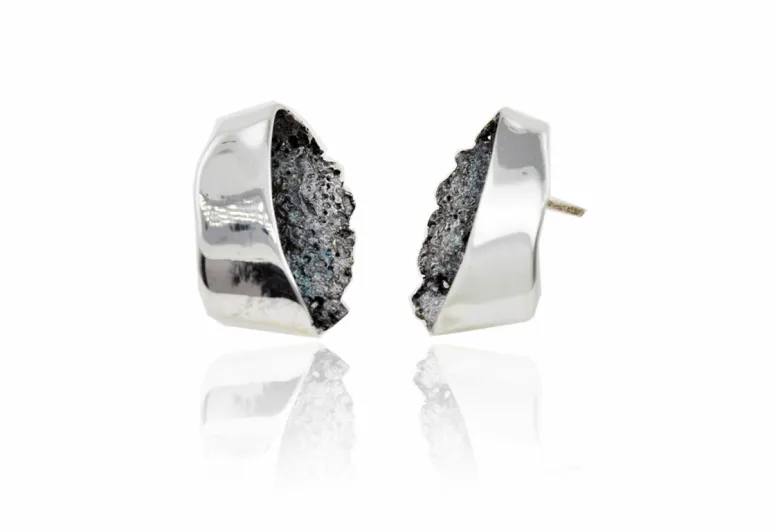 Grey Gala big earrings