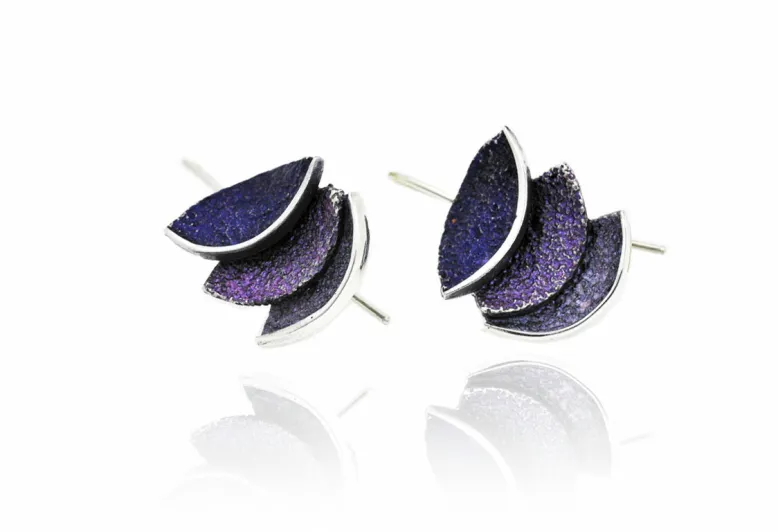 Pendientes Smile Violetas Grandes