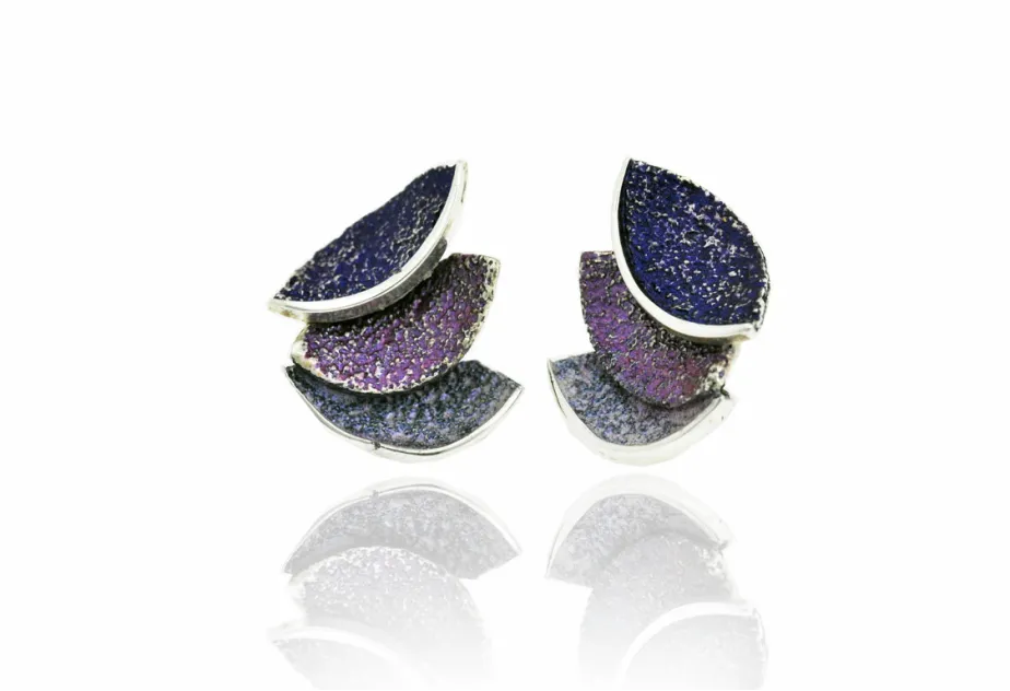 Pendientes Smile Violetas Grandes