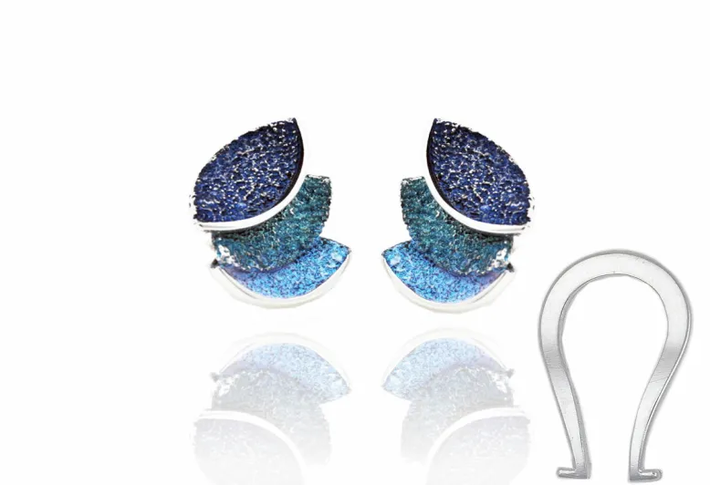 Arracades Smile blau grans