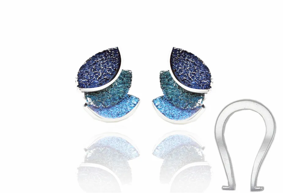 Arracades Smile blau grans