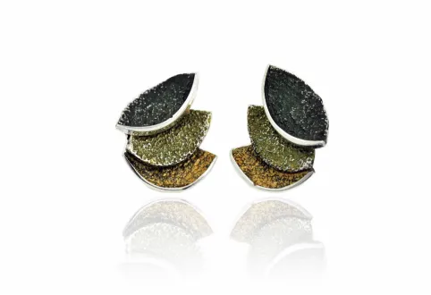 Pendientes Smile Verde Liquen Grandes